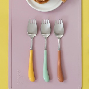 몽블랑 스완 아동용 유아용 포크 1p 실버 11color